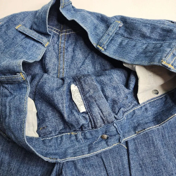 Vintage Gauchos Zip Flare Denim Jeans Scovill Zipper USA Size 33 x‎ 33 - Picture 4 of 11